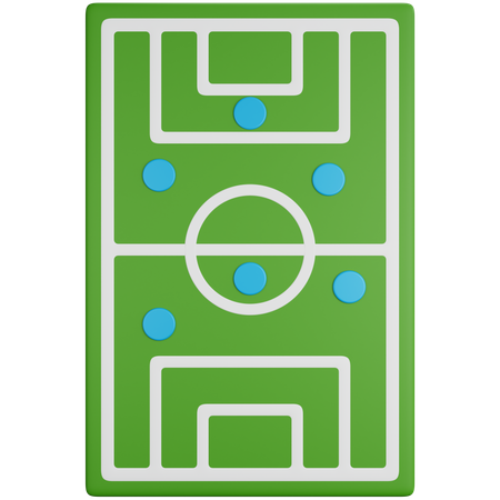 Soccer Field Strategy  3D Icon