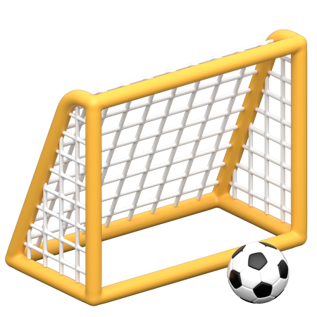 Soccer Goal With Ball  3D Icon