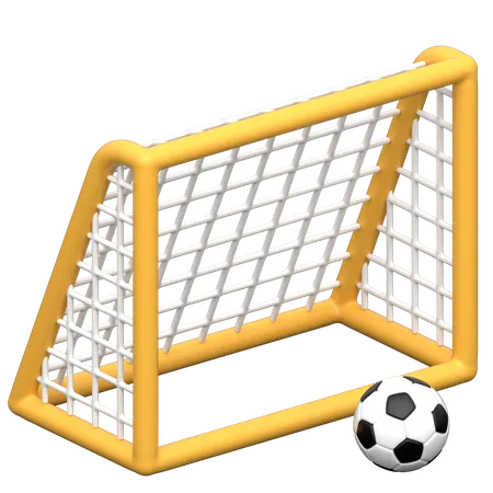 Soccer Goal With Ball  3D Icon
