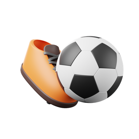 Soccer Kick  3D Illustration