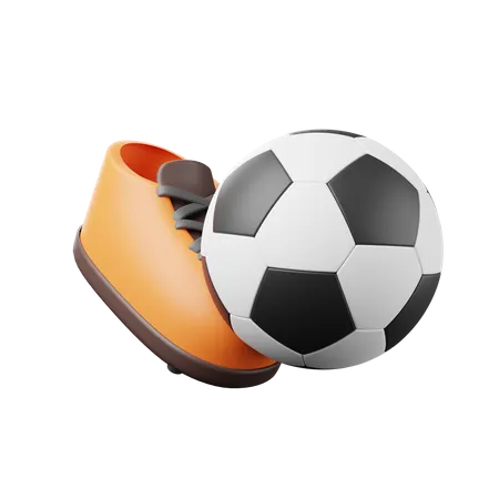 Soccer Kick  3D Illustration