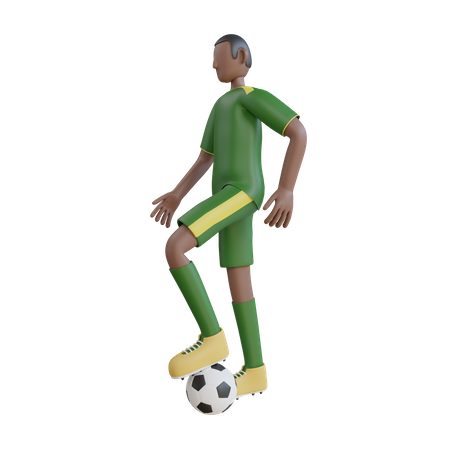 Soccer Player  3D Illustration