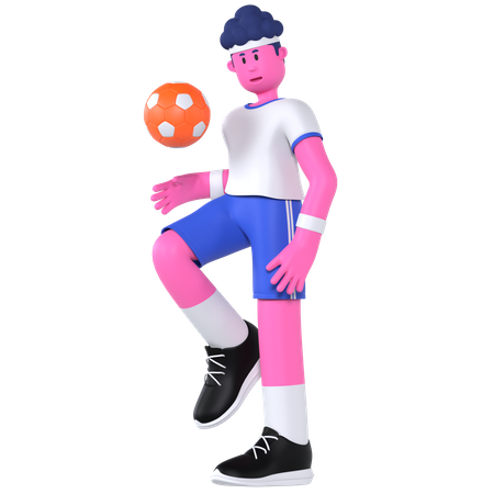 Soccer Player  3D Illustration