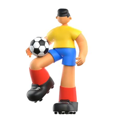 Soccer Player  3D Illustration