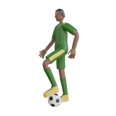 Soccer Player  3D Illustration