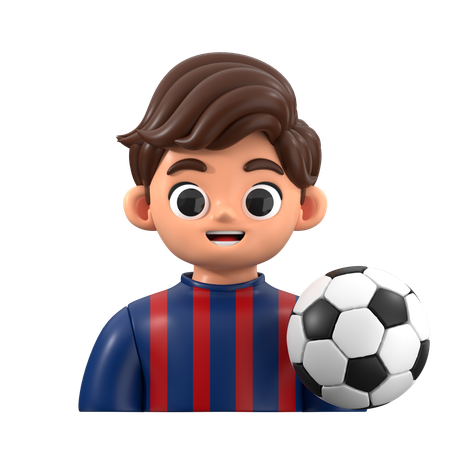 Soccer Player Avatar  3D Icon