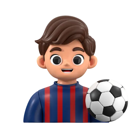 Soccer Player Avatar  3D Icon