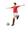 Soccer Player Kick Ball