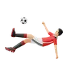 Soccer Player Overhead Kick