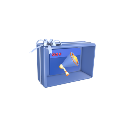 Social-Announce-Geschenkbox  3D Icon