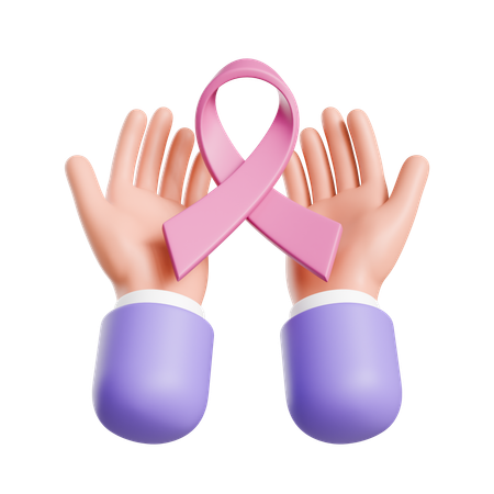 Social Awareness Against Cancer  3D Icon