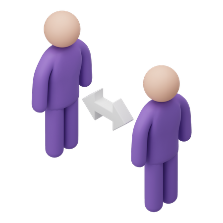 Social distance  3D Icon