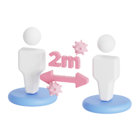 Social distancing  3D Icon