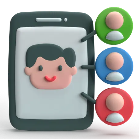 Social Friends  3D Icon