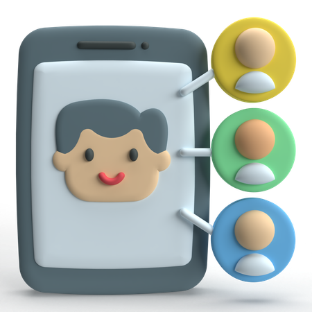 Social Friends  3D Icon