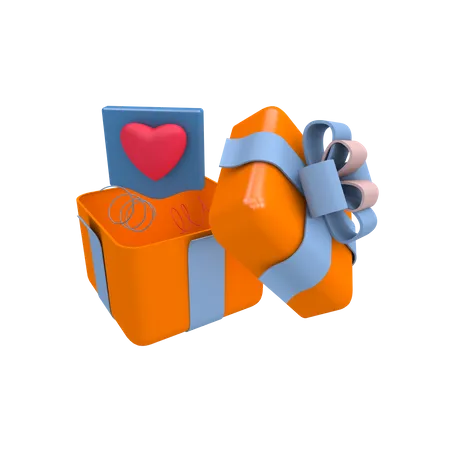 Social giftbox  3D Icon