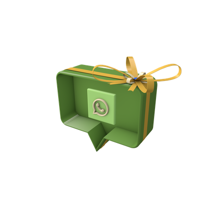 Social giftbox with whatsapp  3D Icon