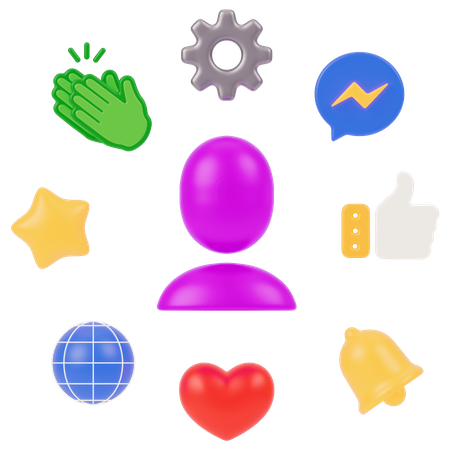 Social Icons  3D Icon