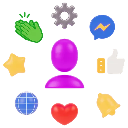 Social Icons  3D Icon