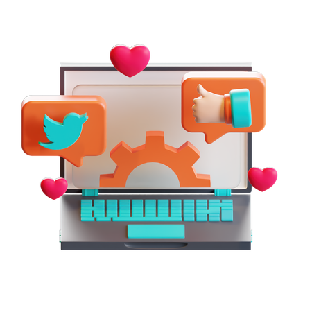 Social management  3D Icon