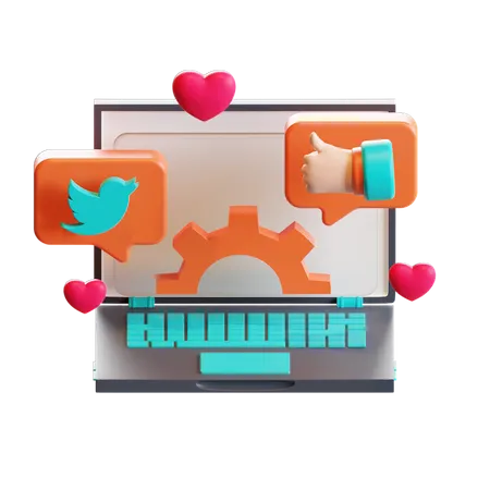 Social management  3D Icon