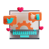 social media management emoji 3d