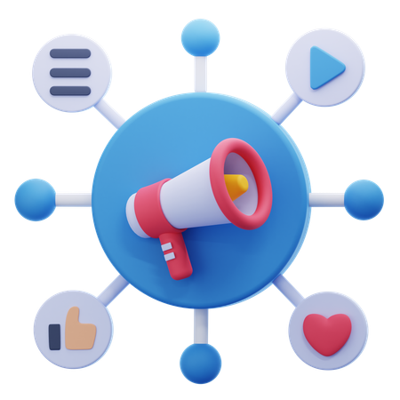 Social marketing  3D Icon