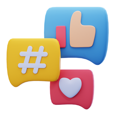 Social media  3D Icon