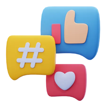 Social media  3D Icon