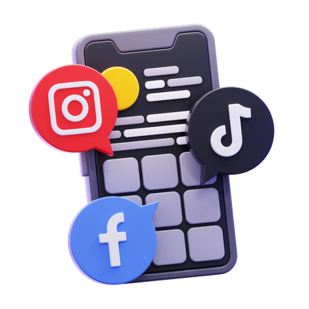 SOCIAL MEDIA  3D Icon