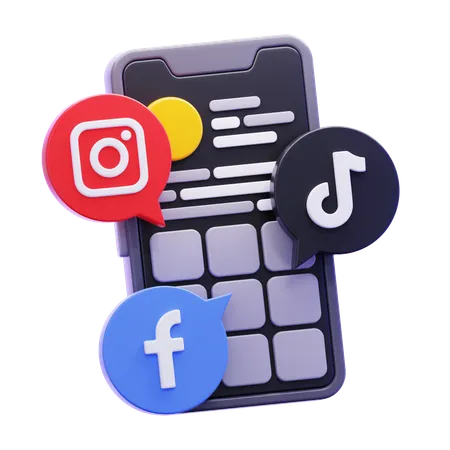 SOCIAL MEDIA  3D Icon