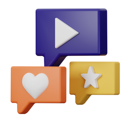 Social Media  3D Icon