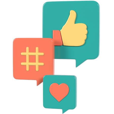 Social Media  3D Icon