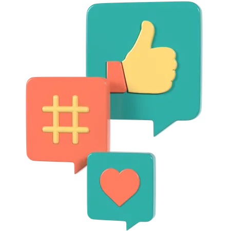 Social Media  3D Icon