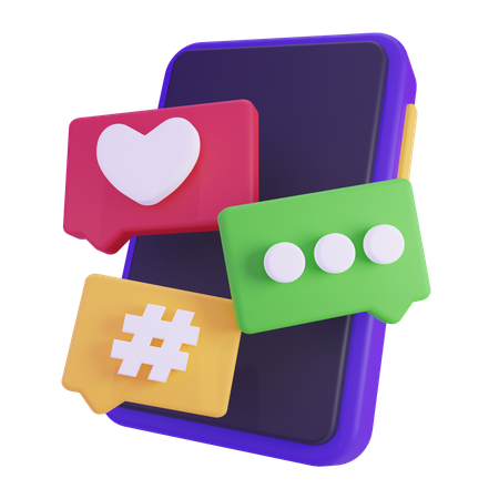 Social Media  3D Icon