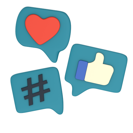 Social Media  3D Icon