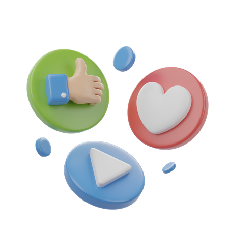 Social Media  3D Icon