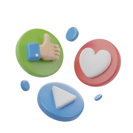 Social Media  3D Icon