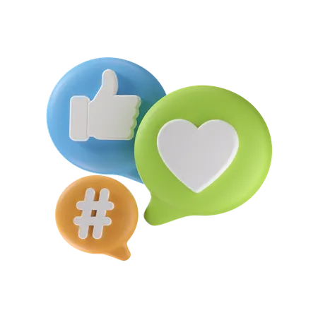 Social Media  3D Icon
