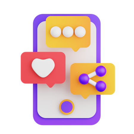 Social Media  3D Icon