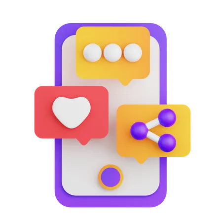 Social Media  3D Icon