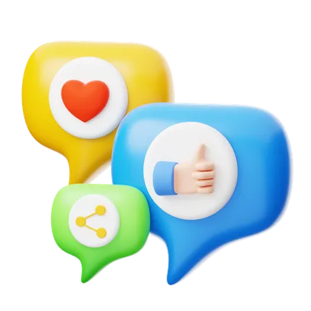 Social media  3D Icon