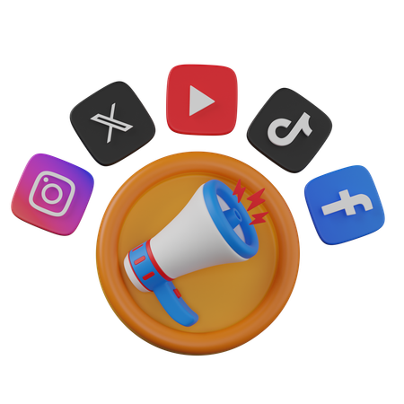 Social media  3D Icon