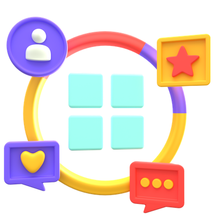 Social Media  3D Icon