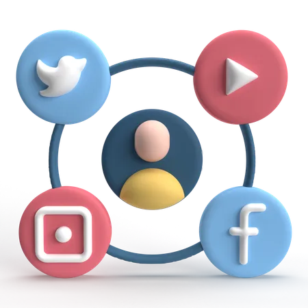 Social Media  3D Icon