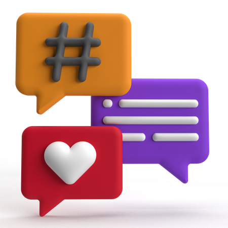 Social Media  3D Icon
