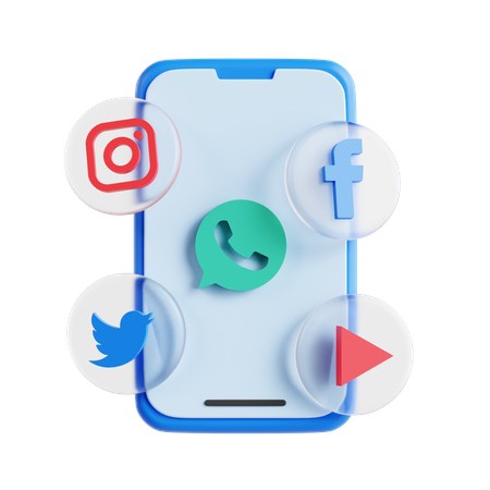 Social Media  3D Icon