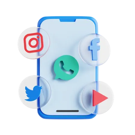 Social Media  3D Icon