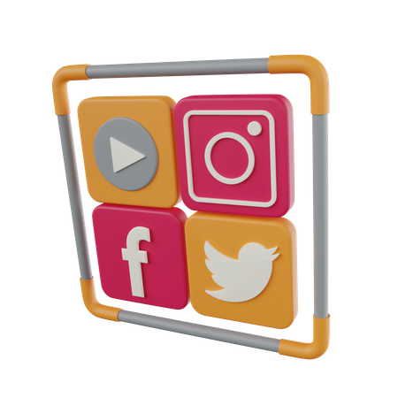 Social Media  3D Icon