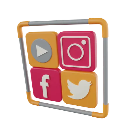 Social Media  3D Icon